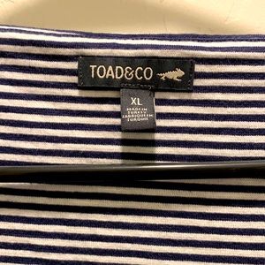 Toad & Co dress. Size XL. Navy and white striped.